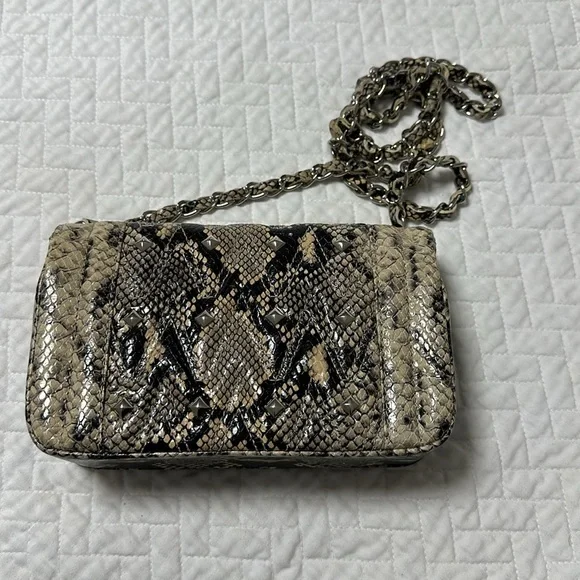 Valentino Handbag Snakeskin print with studs and silver hardware. - Picture 2 of 6